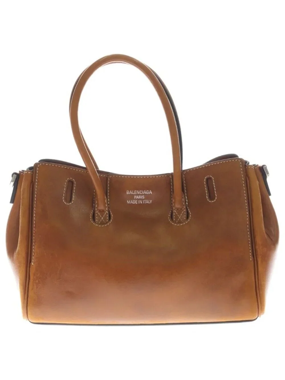 Balenciaga Bel Air Carryall Bag Mini Smooth Leather Brown